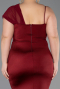 Robe Grande Taille Longue Rouge Bordeaux ABU5827