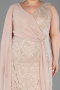 Robe De Soirée Grande Taille Longue Perlé Or ABU6133
