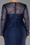 Robe de Soirée Grande Taille Longue Bleu Marine ABU6183