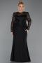 Robe de Soirée Grande Taille Longue Noir ABU6183