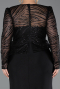 Robe de Soirée Grande Taille Longue Noir ABU6183