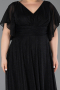 Robe De Invitation Grande Taille Midi Noir ABK2622
