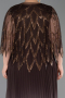 Robe De Soirée Grande Taille Mousseline Longue Brun ABU4633