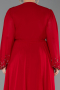 Robe De Soirée Grande Taille Mousseline Longue Rouge ABU3075