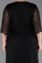 Robe Grande Taille Longue Noir ABU6122