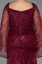 Robe De Soirée Grande Taille Perlé Longue Rouge Bordeaux ABU5067