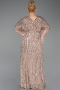 Robe De Soirée Grande Taille Squameuse Longue Or ABU5846
