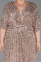 Robe De Soirée Grande Taille Squameuse Longue Or ABU5846
