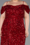 Robe De Soirée Grande Taille Longue Rouge ABU5232