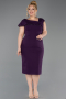 Robe De Invitation Grande Taille Midi Violet ABK2632
