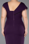 Robe De Invitation Grande Taille Midi Violet ABK2632
