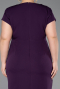 Robe De Invitation Grande Taille Midi Violet Foncé ABK2614