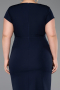 Robe De Invitation Grande Taille Midi Bleu Marine ABK2614