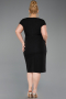 Robe De Invitation Grande Taille Midi Noir ABK2614