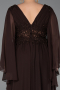 Robe De Soirée Grande Taille Mousseline Longue Brun ABU4638