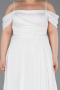 Robe Grande Taille Longue Blanc ABU6185