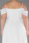 Robe Grande Taille Longue Blanc ABU6185