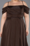 Robe Grande Taille Longue Brun ABU6185
