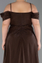 Robe Grande Taille Longue Brun ABU6185