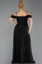 Robe Grande Taille Longue Noir ABU6185