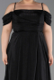 Robe Grande Taille Longue Noir ABU6185