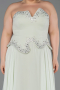 Robe de Soirée Grande Taille Longue Mousseline Menthe ABU6189