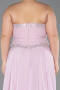 Robe de Soirée Grande Taille Longue Mousseline Poudre ABU6189
