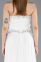 Robe de Soirée Longue Mousseline Blanc ABU6188
