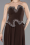 Robe de Soirée Longue Mousseline Brun ABU6188