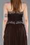 Robe de Soirée Longue Mousseline Brun ABU6188