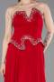 Robe de Soirée Longue Mousseline Rouge ABU6188