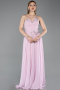 Robe de Soirée Longue Mousseline Poudre ABU6188