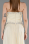 Robe de Soirée Longue Mousseline Jaune ABU6188