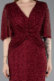 Robe De Soirée Grande Taille Longue Rouge Bordeaux ABU4542