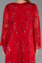 Robe De Soirée Grande Taille Longue Mousseline Rouge ABU6176