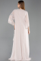 Robe De Soirée Grande Taille Longue Mousseline Beige ABU6177