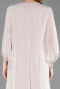 Robe De Soirée Grande Taille Longue Mousseline Beige ABU6177