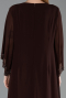 Robe De Soirée Grande Taille Longue Mousseline Brun ABU6177