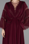 Robe De Soirée Grande Taille Longue Mousseline Couleur Cerise ABU6178