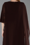 Robe De Soirée Grande Taille Longue Mousseline Brun ABU6179