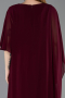 Robe De Soirée Grande Taille Longue Mousseline Prune ABU6179