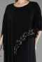 Robe De Soirée Grande Taille Longue Mousseline Noir ABU6179