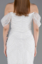 Robe De Soirée Perlé Longue Blanc ABU5557