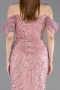 Robe De Soirée Perlé Longue Poudre ABU5557