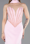 Robe De Soirée Longue Rose ABU5568