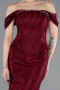 Robe De Soirée Dantelle Longue Rouge Bordeaux ABU5609