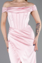Robe De Soirée Satin Longue Poudre ABU5976