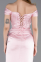 Robe De Soirée Satin Longue Poudre ABU5976