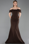 Robe De Soirée Longue Brun ABU6002