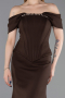 Robe De Soirée Longue Brun ABU6002